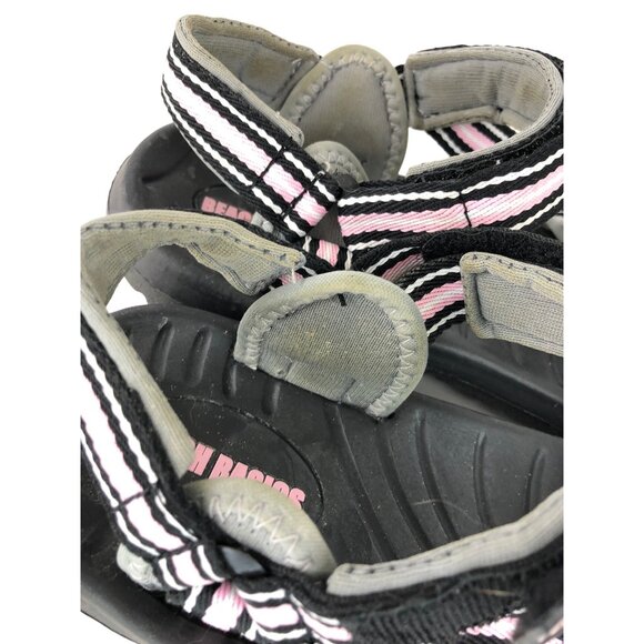 Beach Basics Womens SIze 6 Pink & Gray Adjustable Sandals Beach Pool Lake - Picture 8 of 12